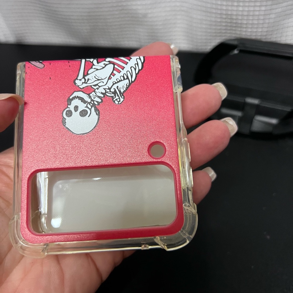 Pink Skeleton Design Hard Shell Phone Case - Picture 4 of 8